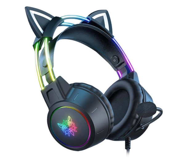 ONIKUMA X15 PRO Czarne - kocie uszy - 1236694 - zdjęcie 2